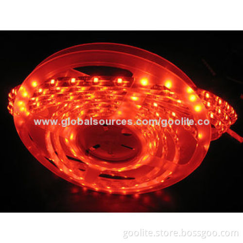 Waterproof Lighting Colorful LED Flexible Strip Light, 5050 48LEDs/m, 12V, 120-degree, CE Approved